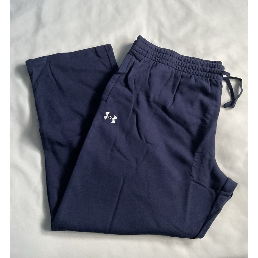 Under Armour UA Rival Fleece Loose  Fit  Sweatpants  Joggers Mens Blue Size 4XL